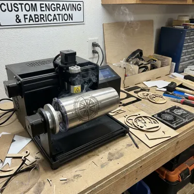 laser engraver for tumblers