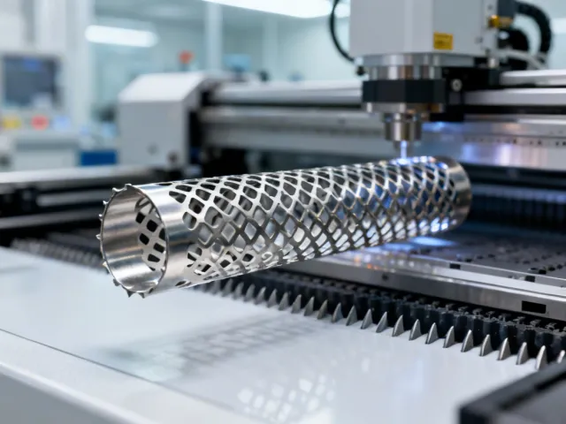 Medical device stent laser cutting with Lumentum systems